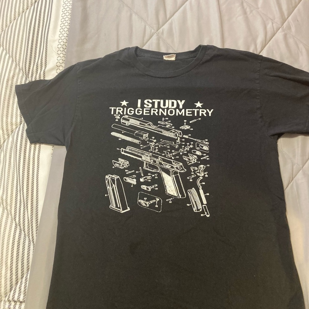 Black Short Sleeve Tee with Graphic Design